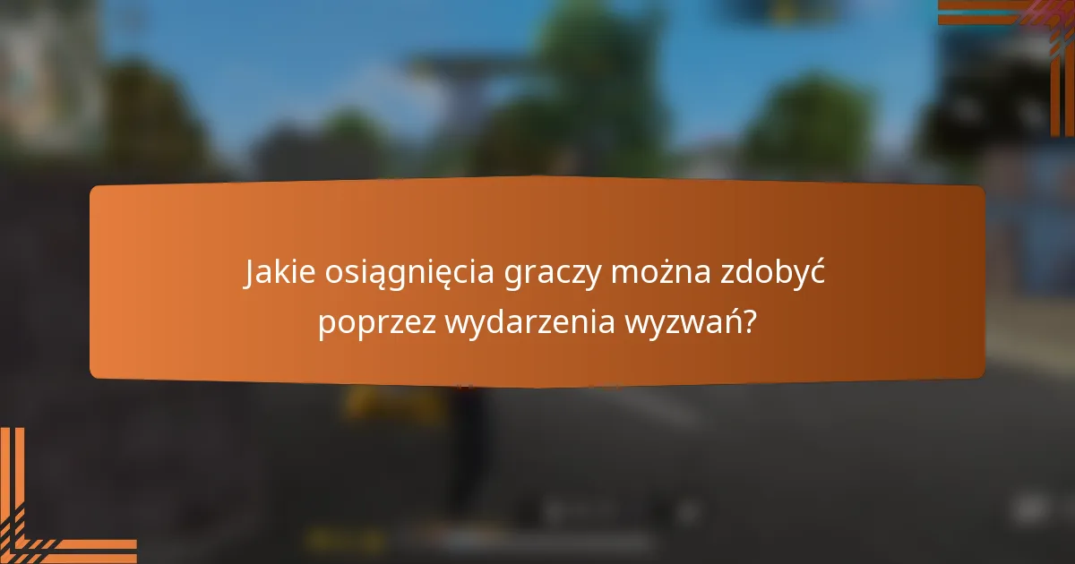Jakie osiągnięcia graczy można zdobyć poprzez wydarzenia wyzwań?