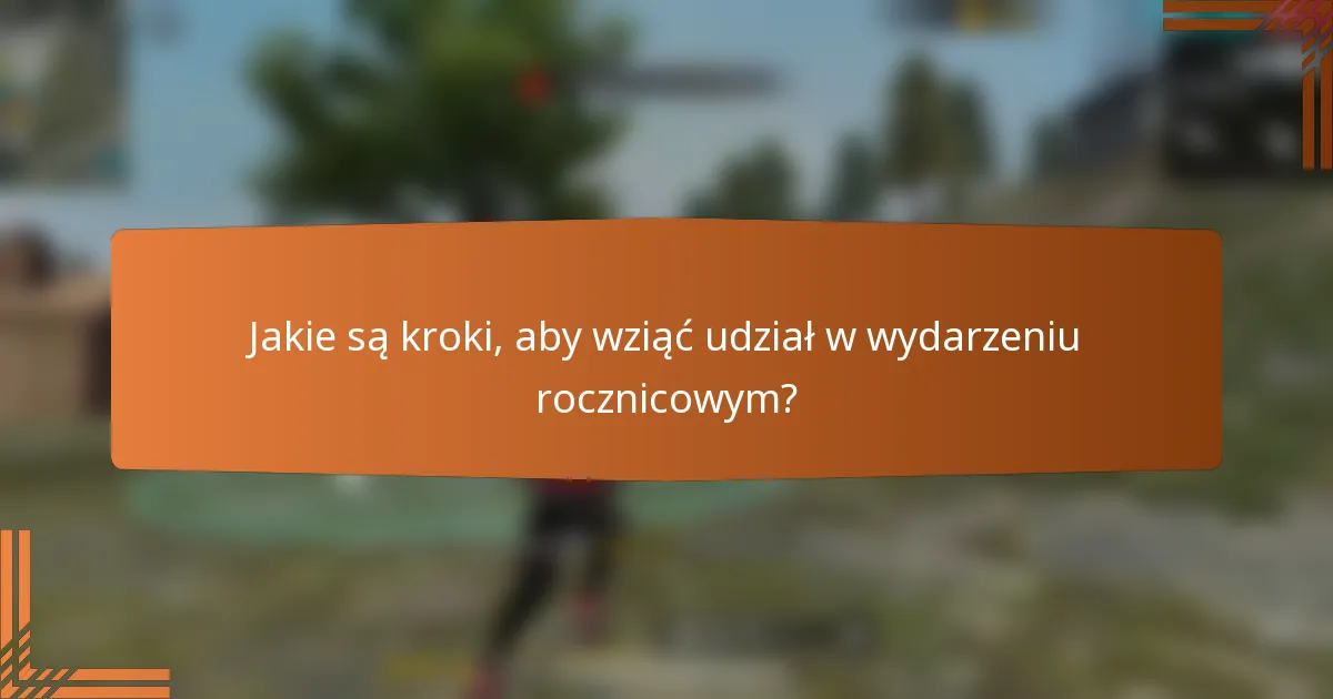 Jakie są kroki, aby wziąć udział w wydarzeniu rocznicowym?